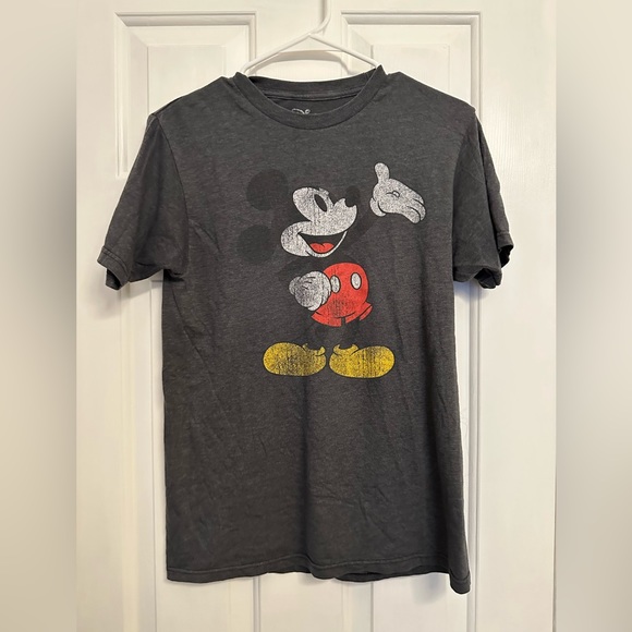 Disney Mickey Mouse Classic T-Shirt for Adults – Dark Gray Small - Picture 1 of 3